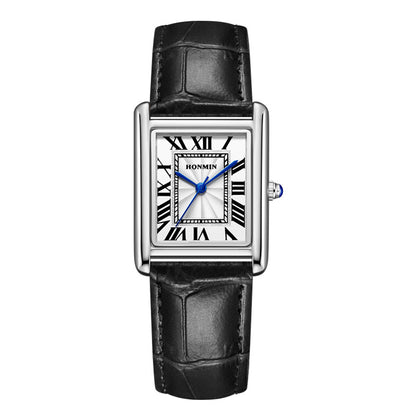 Casual Square Dial Waterproof Quartz Watch for Men and Women