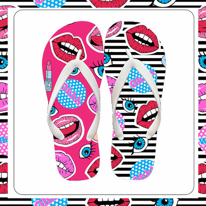 Summer Beach Flat Flip-Flops in PVC Solid Color