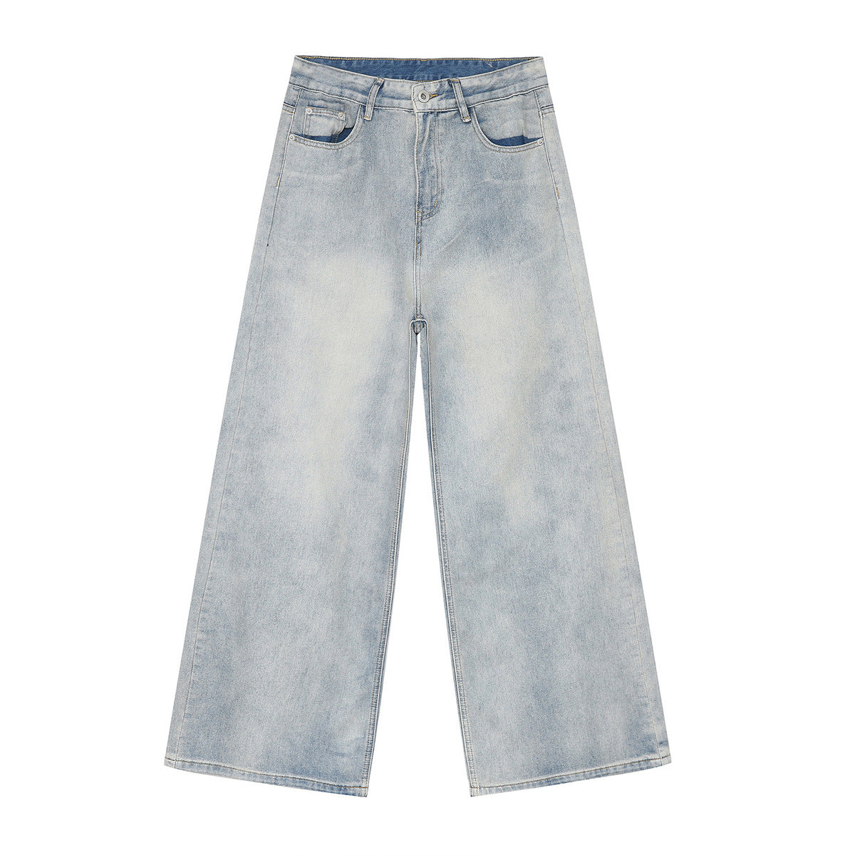 Jean simple et ample à jambe droite pour homme