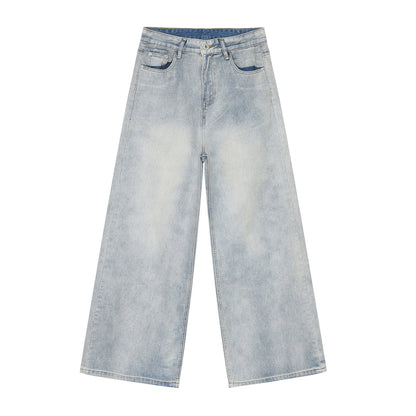 Jean simple et ample à jambe droite pour homme