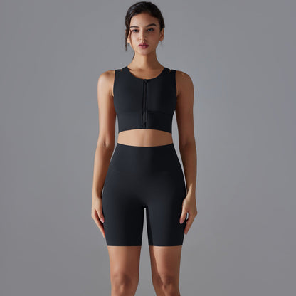 Women Yoga Solid Color Sports Two-Piece Set