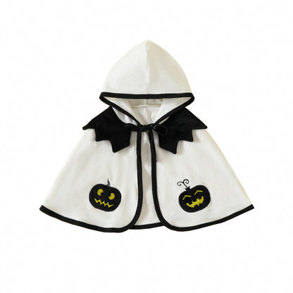 Kids Toddler Baby Girls Halloween Pumpkin Hooded Cape
