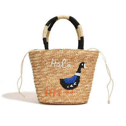 Summer Women's Casual Beach Woven Handbag