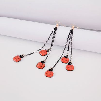 Halloween Women Funny Horror Pumpkin Ghost Earrings