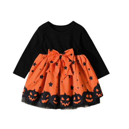 Kids Toddler Girls Casual Cotton Halloween Dress