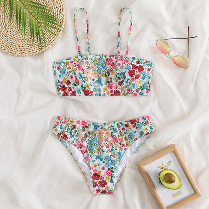 Ensemble de maillot de bain bikini à imprimé floral pour femme