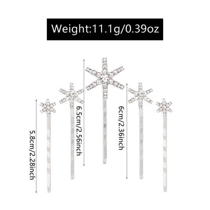 Pince flocon de neige en alliage strass tendance