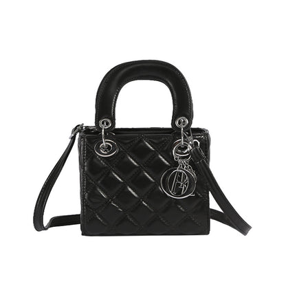 Bolso de hombro a cuadros de color liso de moda
