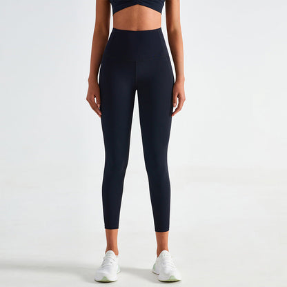 Pantalon de yoga taille haute uni pour femme