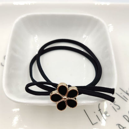 Women Fashion Solid Color Floral Hair Rope