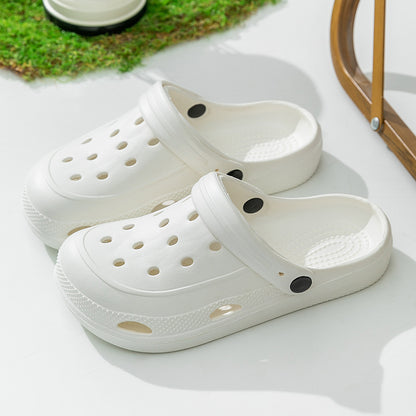 Zapatos casuales de moda para mujer, de color sólido, antideslizantes y con agujeros.
