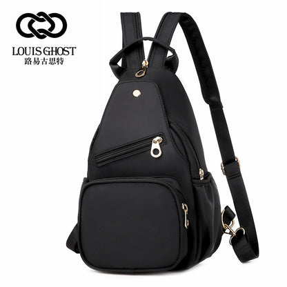 Women Mini Chest Bag Casual Backpack with Oxford Cloth