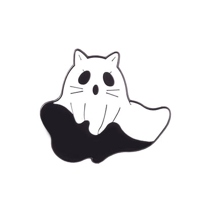 Broche en alliage représentant une lampe citrouille fantôme de dessin animé pour Halloween
