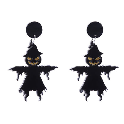 Halloween Women Funny Horror Acrylic Earrings