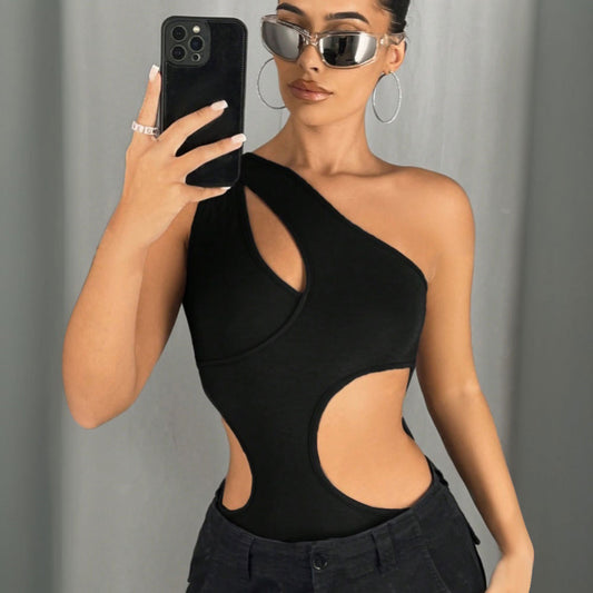 Women Sexy Hollow Irregular Bodysuits