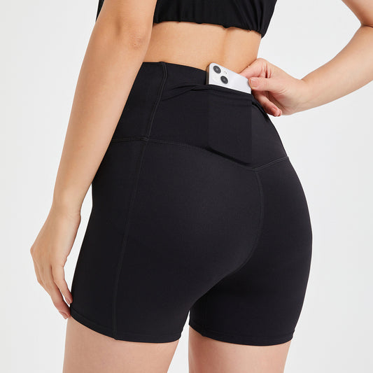 Women Yoga Fashion Solid Color Sports Shorts