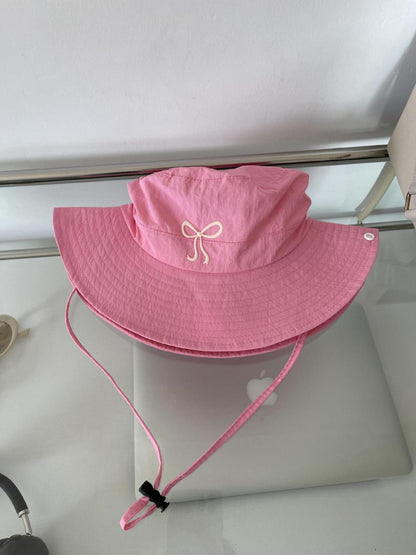 Chapeau bob tendance pour femme, joli et mignon, avec nœud rose
