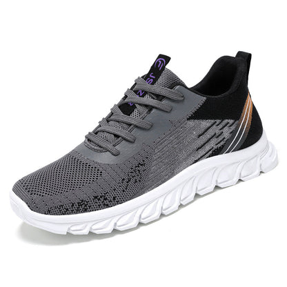 Men Fashion Casual Color Block Mesh Breathable Sneakers