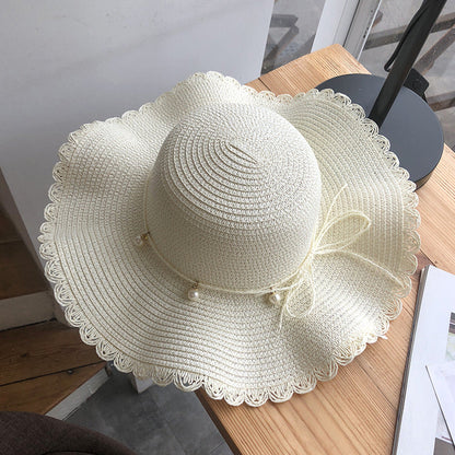 Sombrero de paja informal para mujer estilo festivo