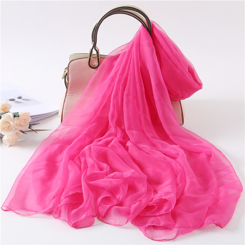 Large Size Solid Color Sunscreen Scarf for Women