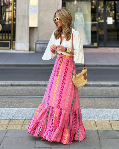 Bohemian Style Vacation Women Casual Skirt