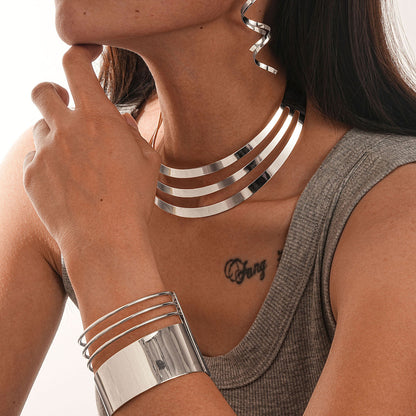 Conjunto de joyas de metal personalizadas de moda