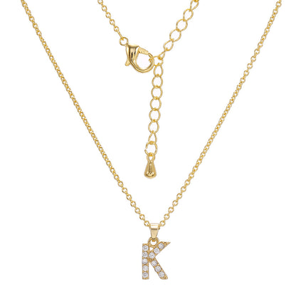 Collar con colgante de alfabeto simple a la moda para mujer