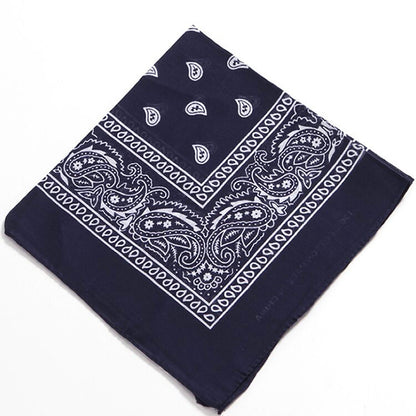 Bufanda cuadrada de algodón con estampado de anacardos para mujer, accesorio de estilo urbano