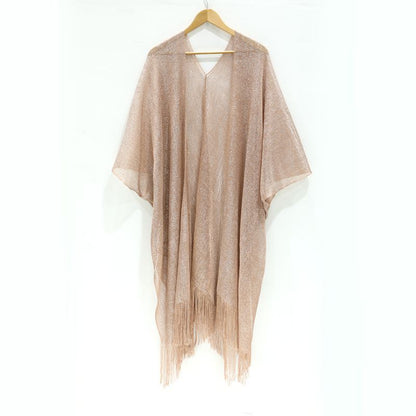 Women Sexy Stripe Tassel Cover-Ups