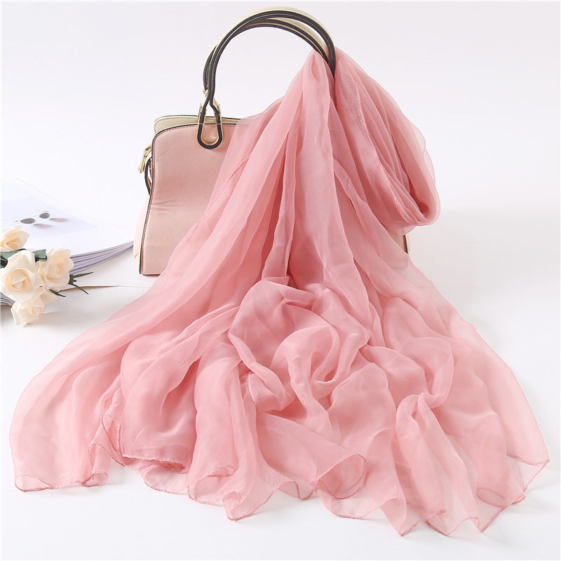 Large Size Solid Color Sunscreen Scarf for Women