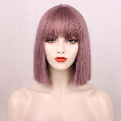 Women Fashion Short Straight Bobo Head Wig