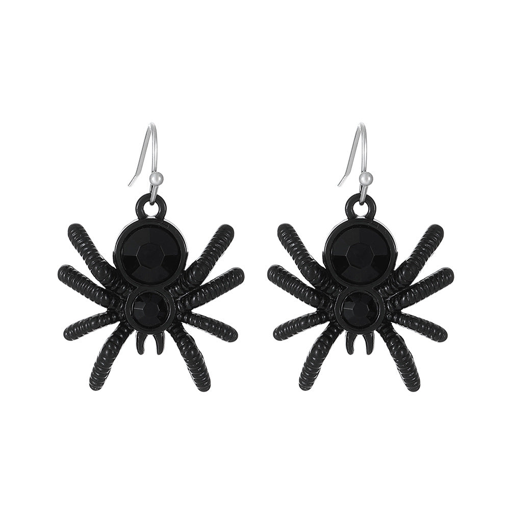Pendientes de calabaza, araña, murciélago y demonio para mujer