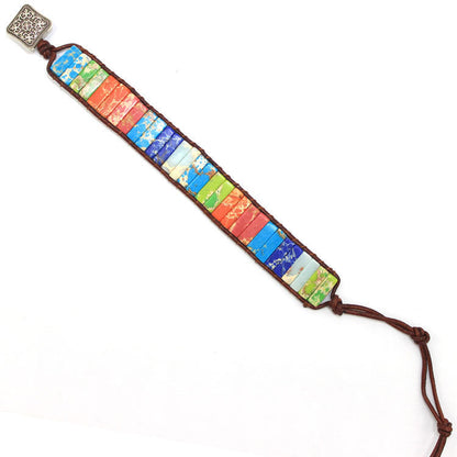 Pulsera de cuentas de piedra natural bohemia