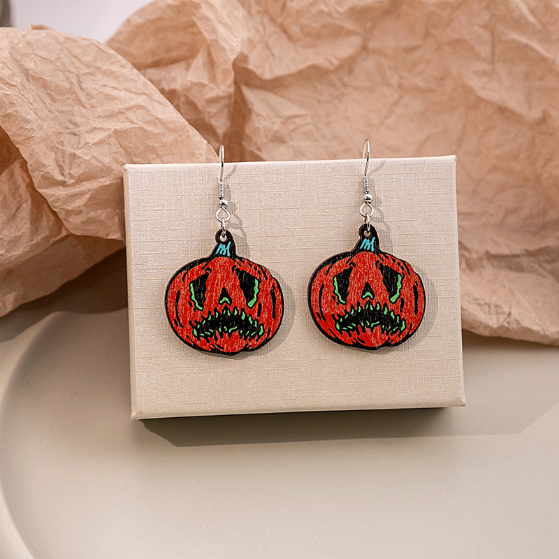 Halloween Women Cartoon Ghost Skull Earrings Alloy Jewelry