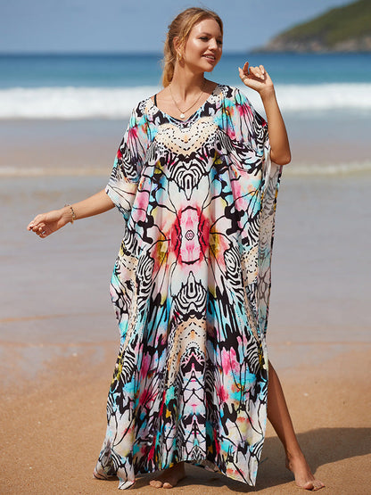 Traje de baño estampado gráfico para playa y vacaciones de verano para mujer