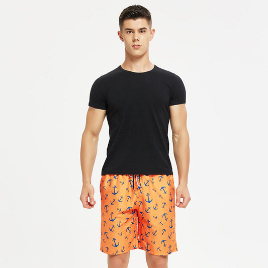 Bañador informal de secado rápido con estampado para hombre