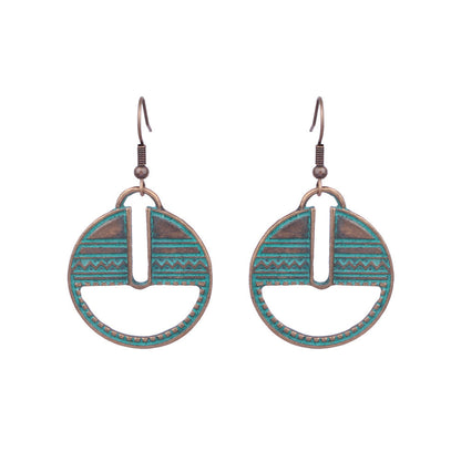 Boucles d'oreilles turquoise de style ethnique bohème