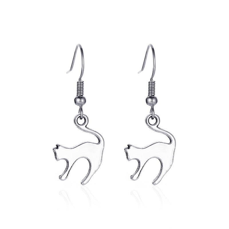Halloween Skeleton Bat Spider Earrings Alloy Retro Style