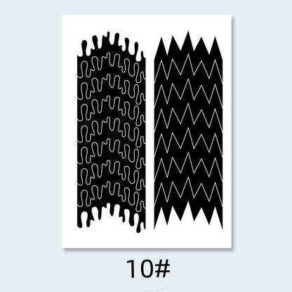 Autocollants pour ongles noirs French Manucure