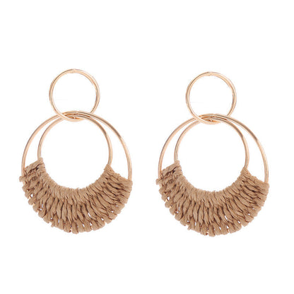 Bohemian Holiday Creative Handmade Braided Earrings