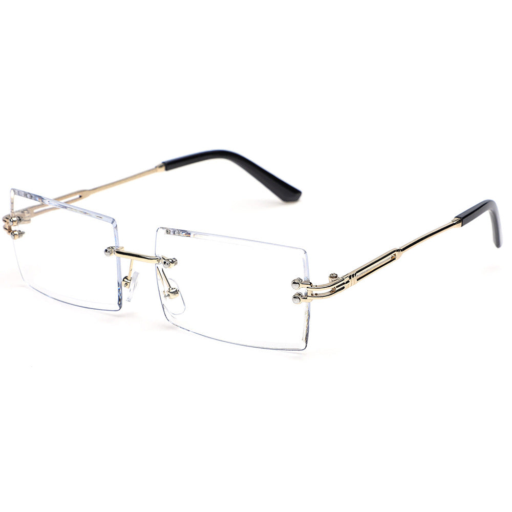 Lunettes de soleil tendance sans monture en métal