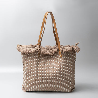 Bolso de mano informal con borlas para vacaciones bohemias