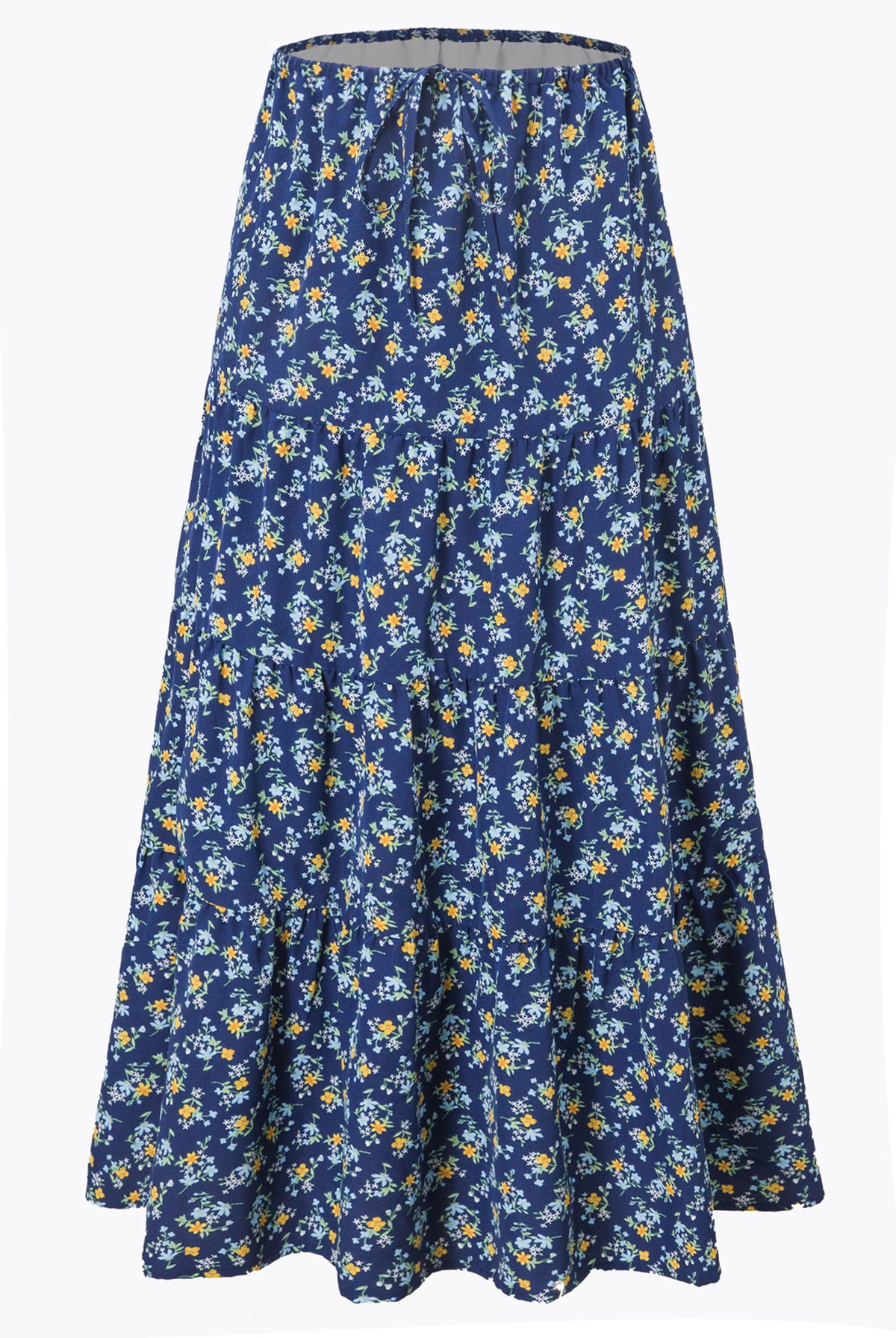 Women Fashion Solid Color Printed High Waist Skirt