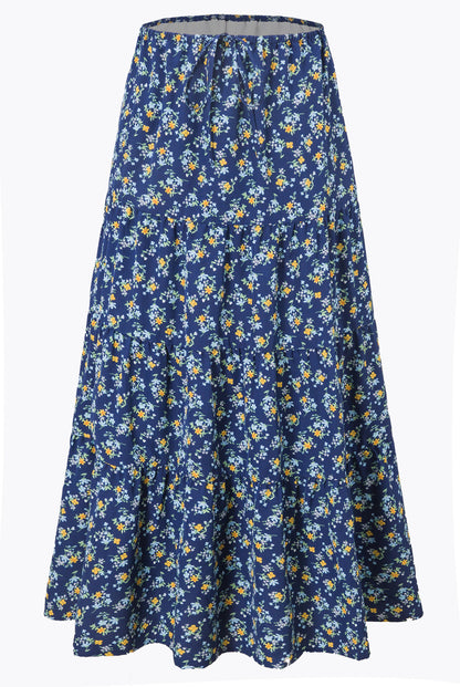 Women Fashion Solid Color Printed High Waist Skirt