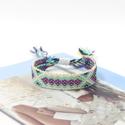 Bohemian Vintage Hand Woven Embroidery Bracelet