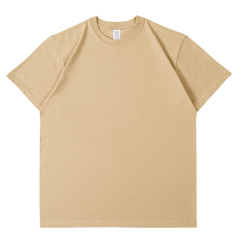Camiseta informal de manga corta con cuello redondo y color liso para hombre y mujer