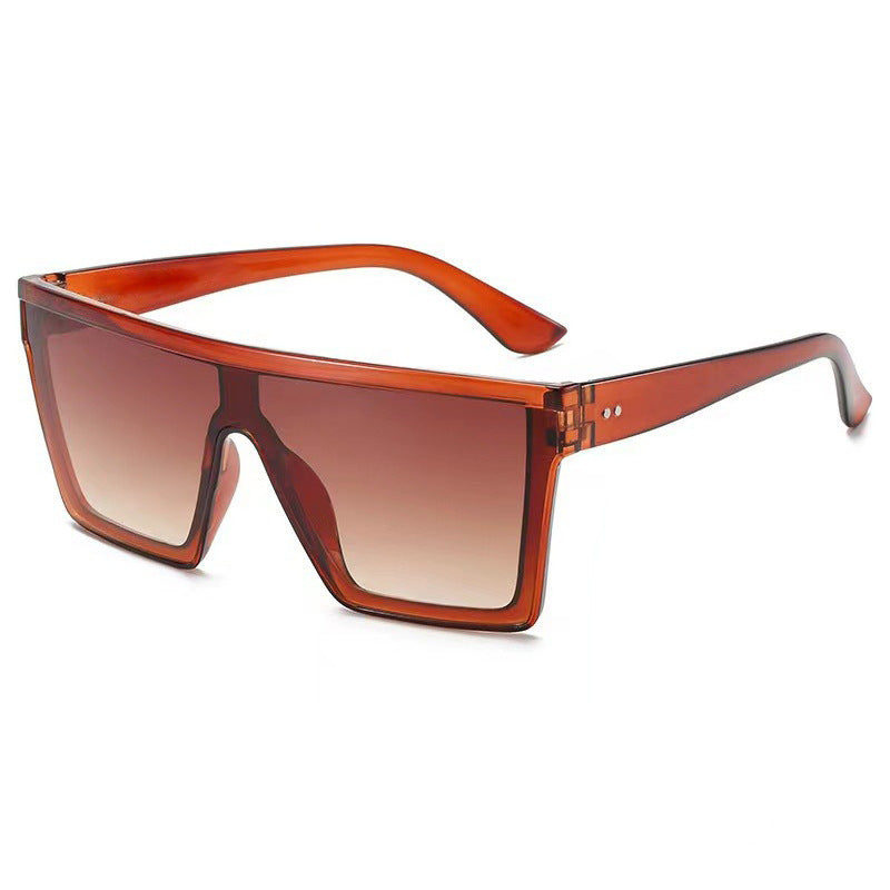 Gafas de sol de moda de una pieza con montura grande