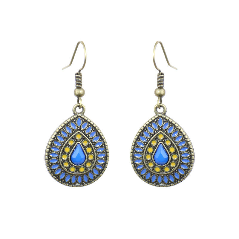 Pendientes geométricos retro de estilo étnico bohemio
