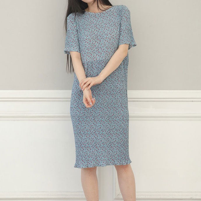 Women Casual Floral Printed Short Sleeve Dress