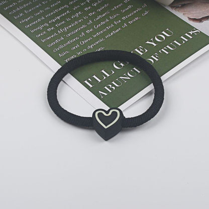 Women Fashion Solid Color High Elastic Rubber Hair Ring
